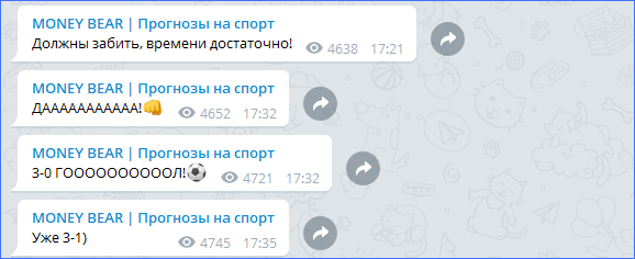 Сообщения в телеграм-канале Money Bear